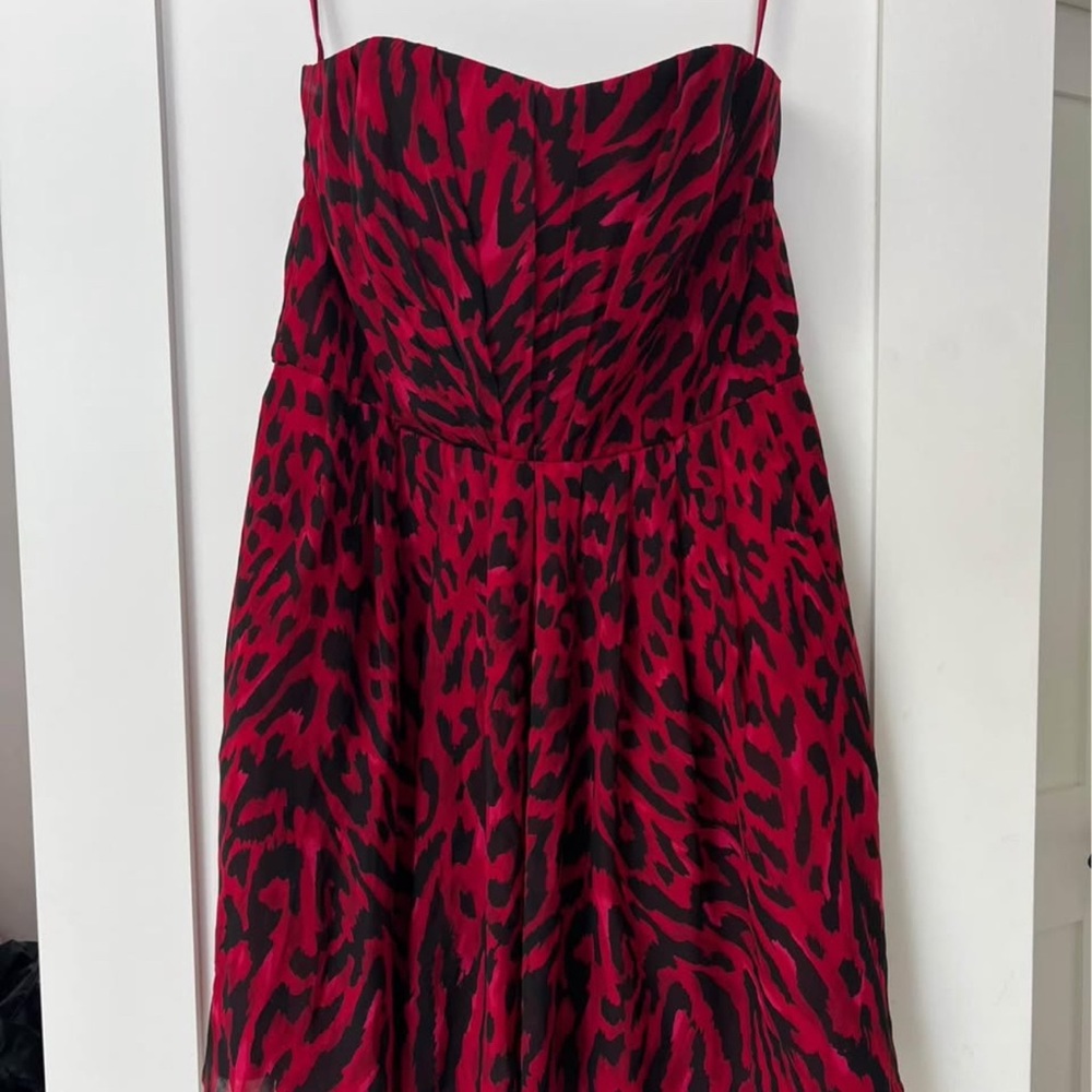 White House Black Market Red and Black Dress